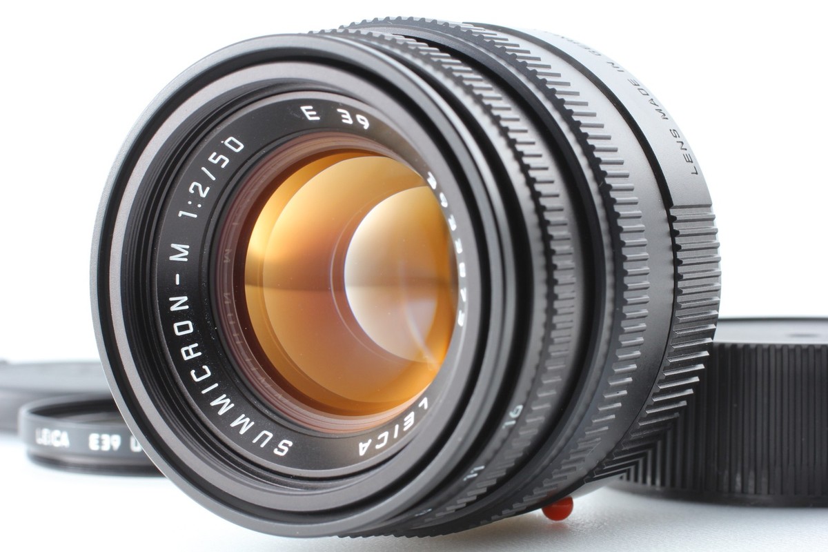 Near MINT] LEICA SUMMICRON-M 50mm F2 Ver4 E39 Black Lens From