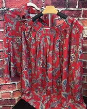 Alfred Dunner Red and Multicolor 2pc. Set Size 14 Item PHK7031 Bust 22  