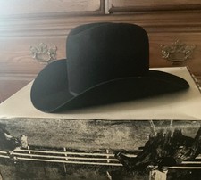 Bailey Fur Blend Black Cowboy Hat Western Size 6 7/8 Double XX with Box