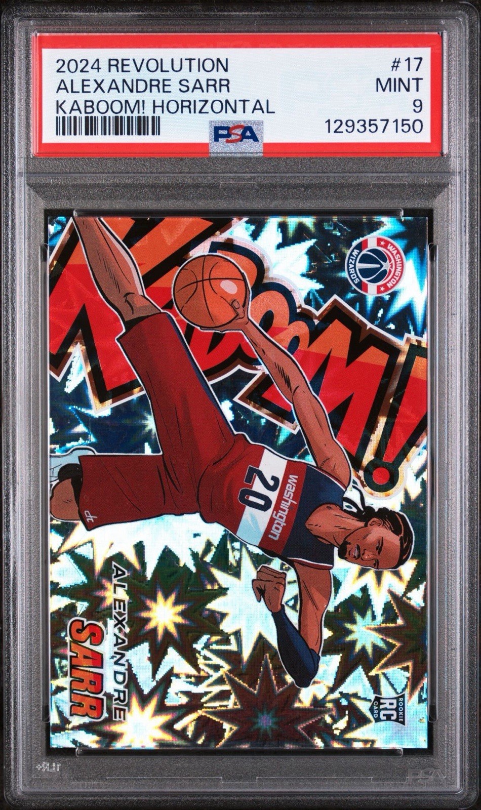LOW POP PSA 9 24-25 Panini Revolution KABOOM! Horizontal ALEXANDRE SARR ROOKIE
