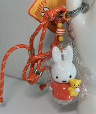 New 100 Original Genuine Miffy Boris Keychain Charm with Paracord Strap Orange