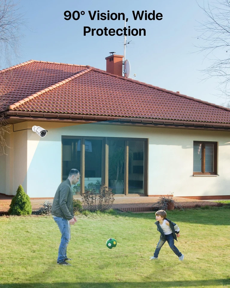 2MP 1080p Security Camera,4-in-1 TVI/CVI/AHD/CVBS Surveillance Bullet Camera ... - Image 2 of 4