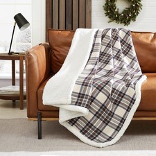 - Blanket, Soft Reversible Sherpa Brushed Fleece Bedding, Perfect for Loung...