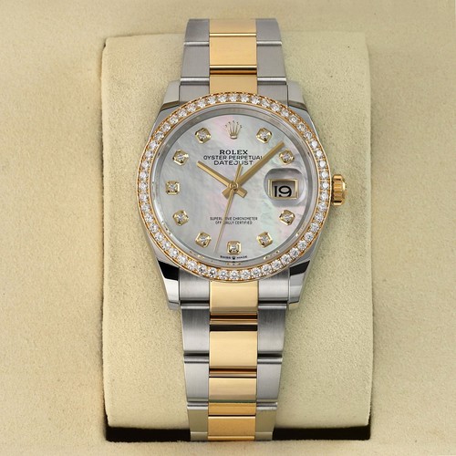 Rolex Datejust 36mm Stainless Steel and Yellow Gold 126283RBR MOP Diamond Oyster