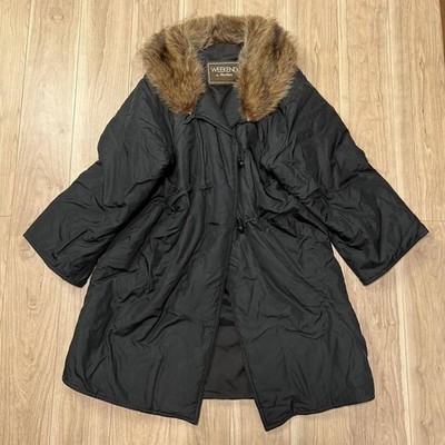 Max Mara WEEKEND Padded real fur collar Coat Jacket Blouson Women 