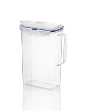 Fridge Door Water Jug Clear Plastic Pitcher with Lid 2 Quart BPA Free