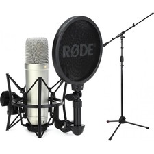 Rode NT1 5th Generation Condenser Microphone with SM6 Shockmount, Pop Filter,