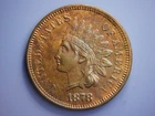 1878 INDIAN HEAD CENT__1C PENNY__SEMI KEY DATE__RARE AU/BU RED BROWN