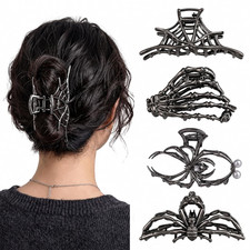 New 4 Pieces Hair Claw Clips Goth Halloween Accessories Gift For Women Girl New