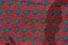 Vintage Sammy red cravat with paisley print