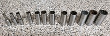 12x Blue Point 3/8 12 Point Deep Sockets