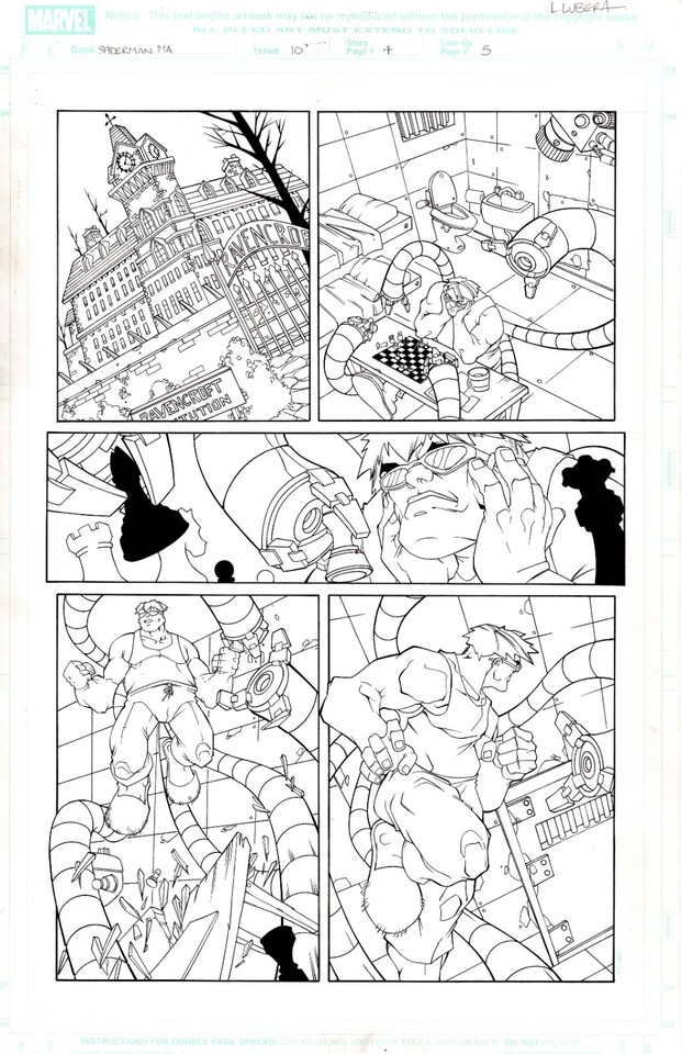 Marvel Age SPIDER-MAN 10 pg 4 ORIGINAL Comic Art - Logan LUBERA Doctor Octopus Comic Art
