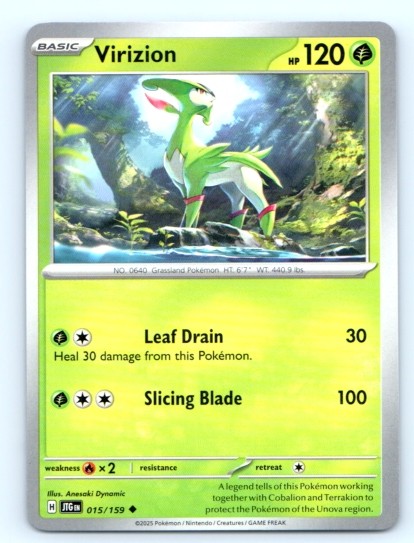 Virizion 015/159 ~ English Near Mint