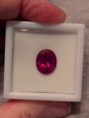 5ct Lab Created Bright Red Ruby Conflict Free Vintage Loose Gemstone for Jewelry