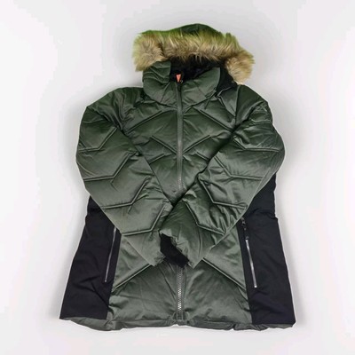Women's ZeroXposur Faux-Fur Hood Quilted Puffer Coat, SizeLarge, Brt Green