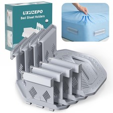 Upgrade Bed Sheet Holders for Corner Heavy Duty Lock Grippers Fit All Mattresses