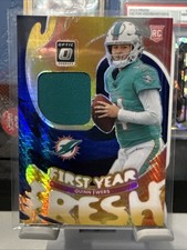 Quinn Ewers 2025 Donruss Optic First Year Fresh Blue Hyper RC Jersey Patch