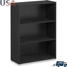 3-Tier Open Shelf Bookcase Dorm Living Office Heavy Duty Storage Solution New