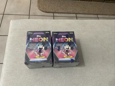 2026 Topps Neon Disney Value Blaster Box - Factory Sealed - Lot Of 2