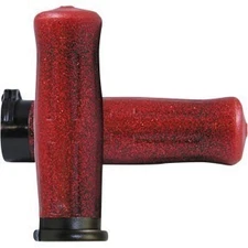 Avon OLD-69-S-RED Old School Rubber Sparkling Red Hand Grips Cable Op Throttle