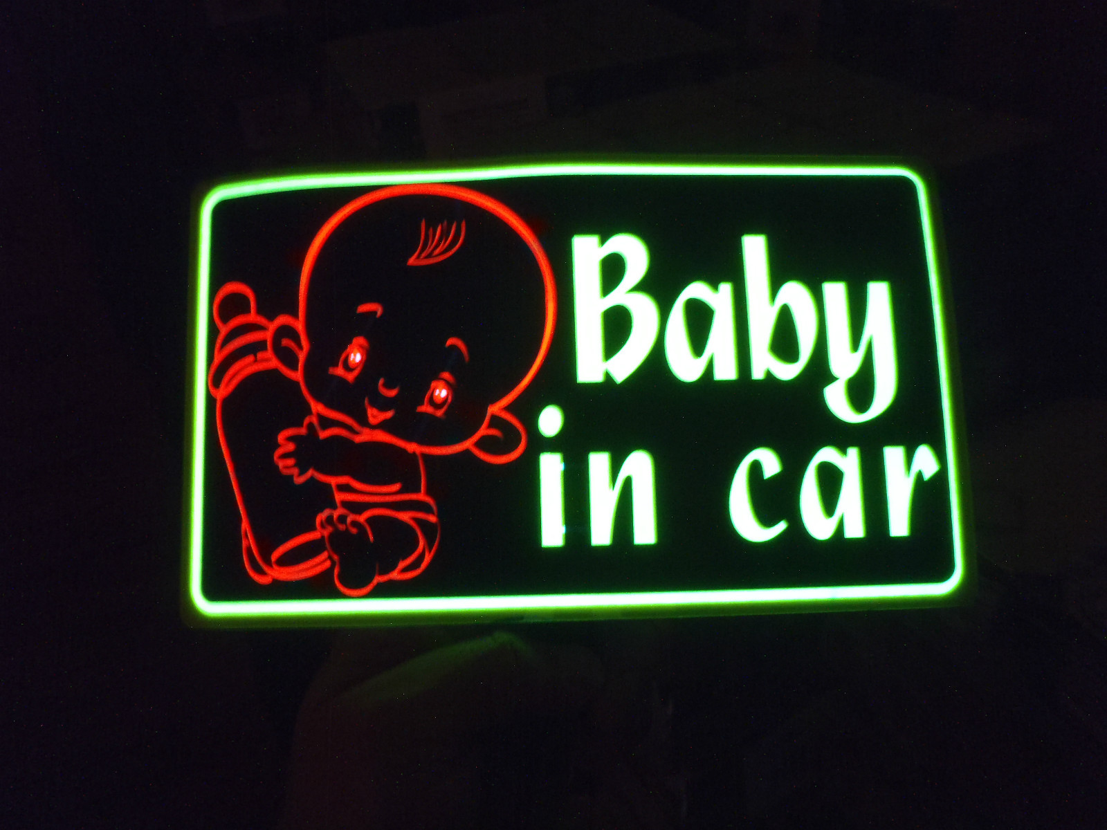 sound Activated LED Flashing LIGHT UP BABY IN CAR Warning SAFETY