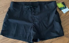NWT Retail 42 KANU Surf Breeze Board Shorts 4 Way Stretch Black Wms Sz 12