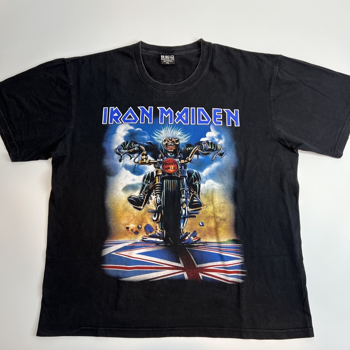 レア1987 Iron Maiden タイダイ Tシャツ VINTAGE T Iron Maiden Men's REO Rock of the T-Shirts Cotton Vintage