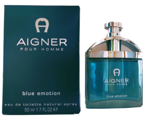 Eau de Toilette pour Hommes 50 ML Aigner Bleu Emotion Neuf Emballage D'Origine - Photo 1/4