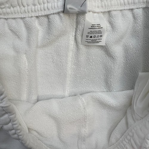 Pantalones Cortos Nike Para Hombre 2XL Blanco Club Terry Francés Flujo Cordón Sudor 5" NUEVO XXL - Imagen 6 de 11