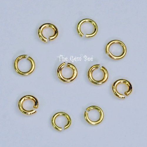 2,5 mm 22 Stärke 14k massives Gelbgold 22 Stärke zierliche kleine offene Biegeringe (10) - Bild 4 von 4