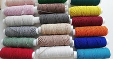 2 x Shirring Shearing Elastic 20 Meter reels for craft jewellery ALL COLOURS