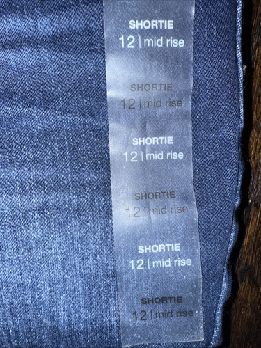 NEW Jean Shorts Girl’s Size 12 Inner Adjustable Waist Band Mid Rise Shortie Blue - Picture 2 of 4