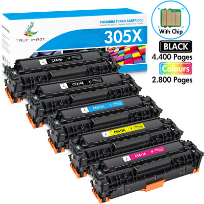 CE410X Toner Cartridge for HP 305A 305X LaserJet Pro 400 Color M451nw M475dw LOT