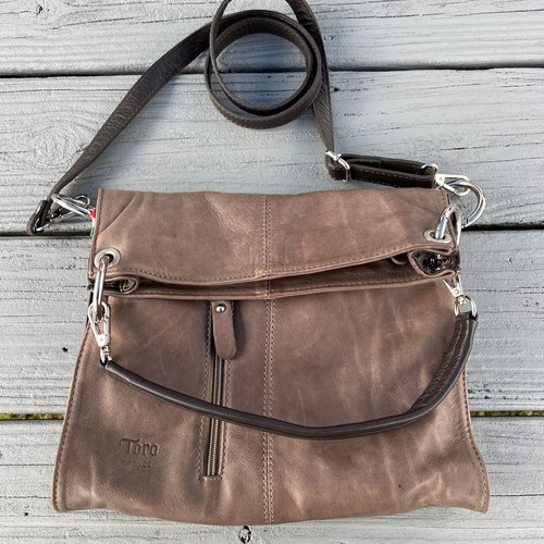 Vera Pelle Genuine Leather Handbag with metal chain straps Made in Italy stylish - Picture 6 of 7