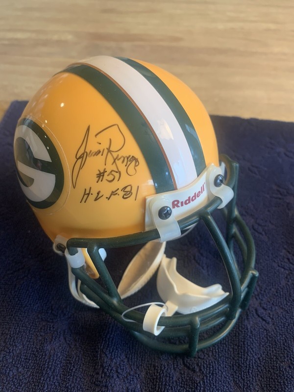 Jim Ringo #51/HOF 81 Autographed Authentic Packers Mini Helmet JSA COA