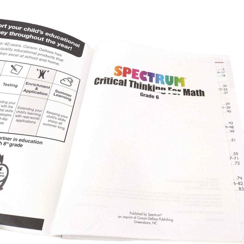 Spectrum Critical Thinking for Math Grade 6 Paperback - Imagen 6 de 9