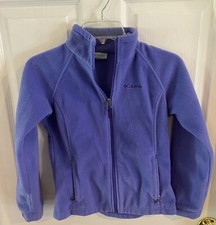 Girl s Columbia Sportswear Fleece Jacket, Medium 10/12 , Full Zip, Light Purple