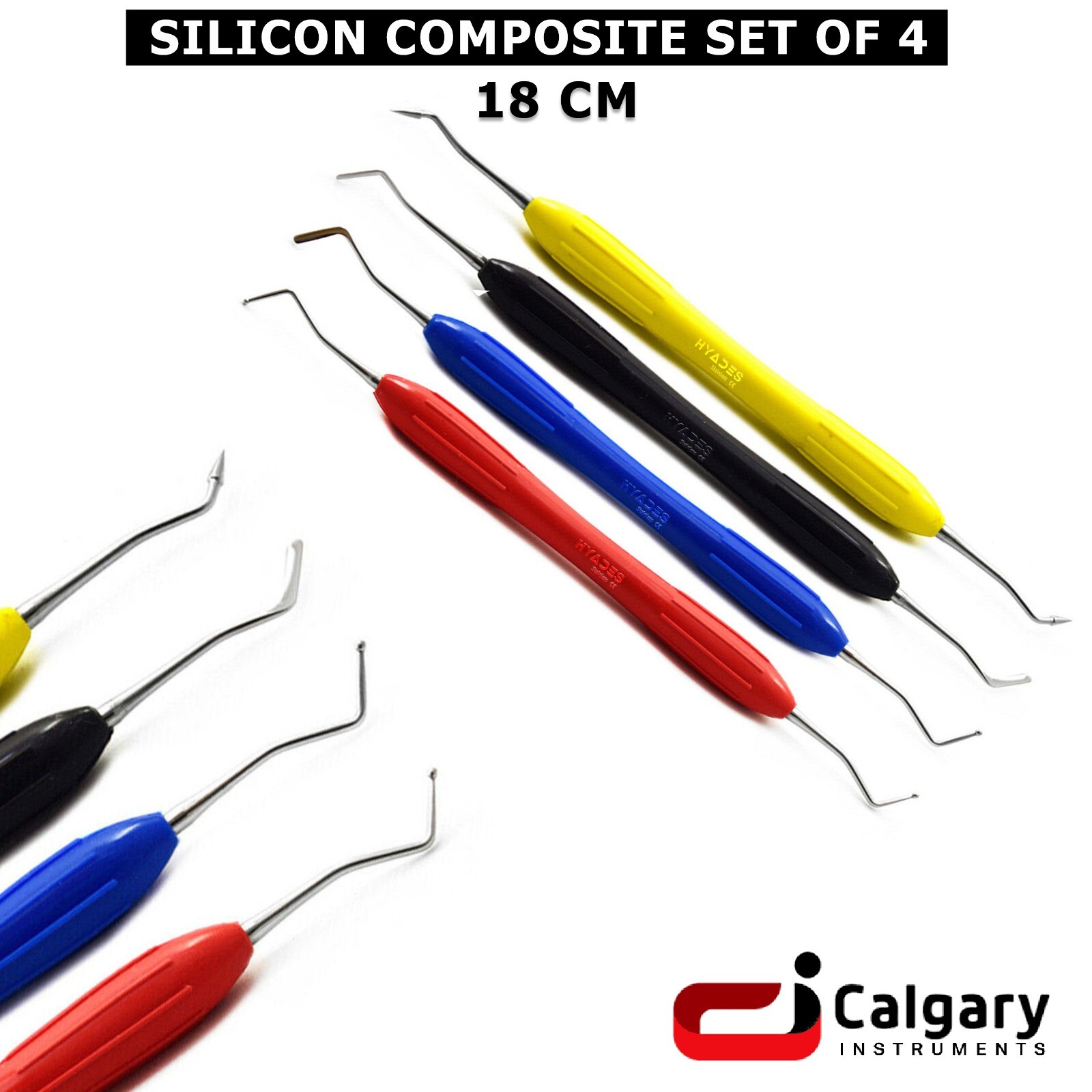 PRECISE CANADA Composite Instrument - Autoclavable Silicone Handle, Stainless Steel Dental Tool