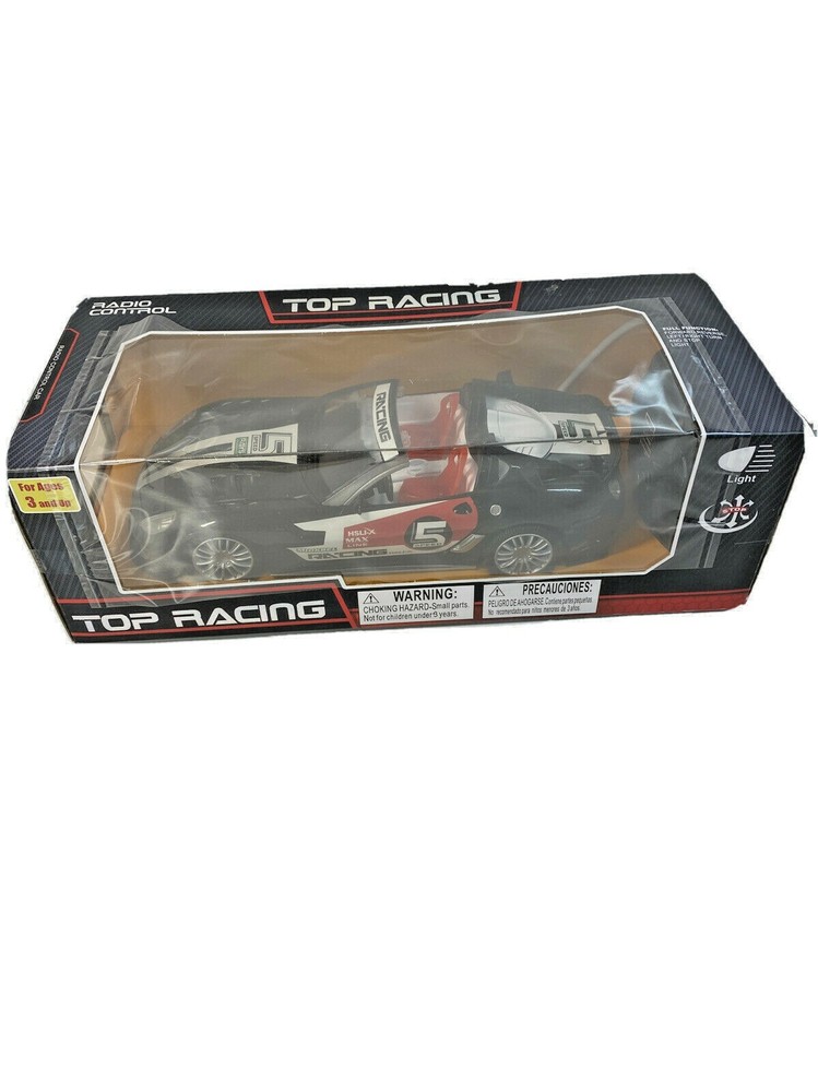 NEW Top Racing Radio Control Full Function Black Convertible 5 Speed Car Ages 3+