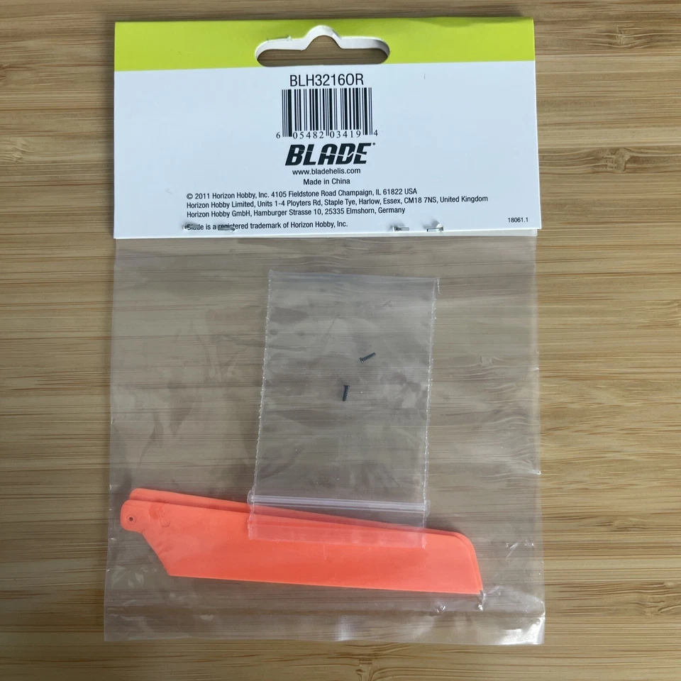 Conjunto de lâminas de rotor principal Blade BLH3216OR com hardware (laranja) (2) (mSR X) - Imagem 2 de 2