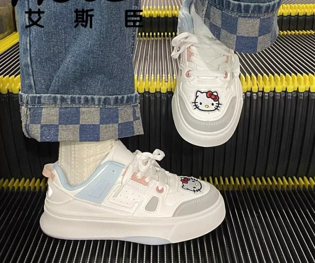 sanrio hello kitty white red black sneakers cute trainers comfy shoes
