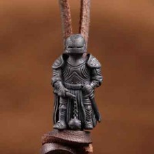 Pure Brass Warrior KeyChain Pendant Knife Bead DIY Paracord Lanyard charms Craft