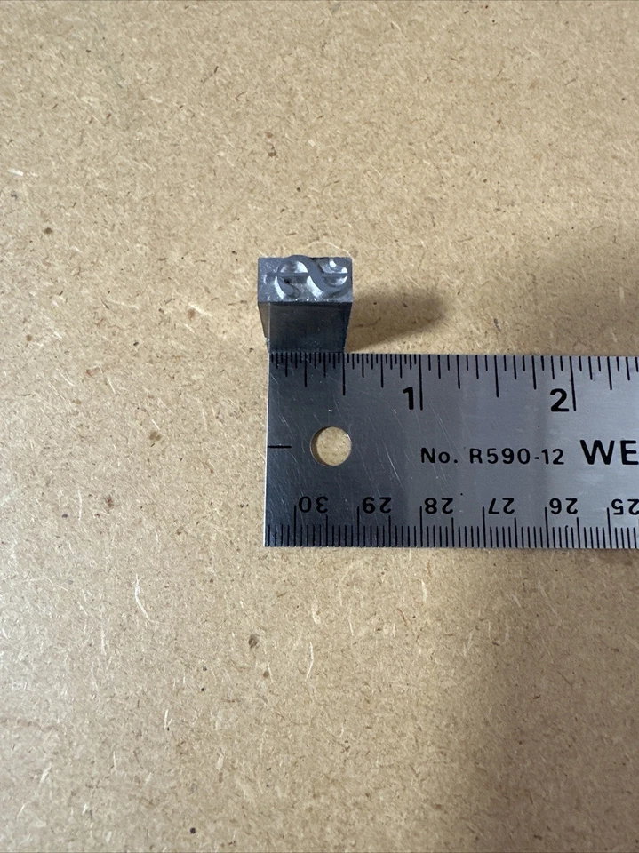 $Dollar Sign$ LETTERPRESS PRINTING ORNAMENTAL LEATHER STAMP BLOCK - Image 3 of 4