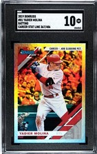 2019 Donruss #81 Yadier Molina Batting Career Stat Line /406 SGC 10 GEM MINT