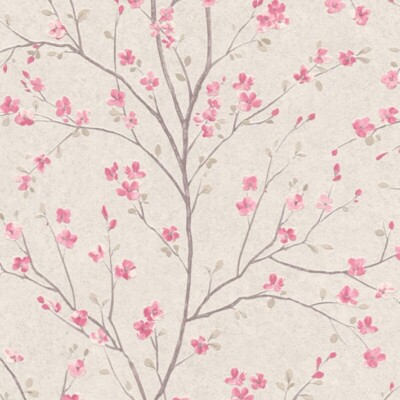 AS Creation Kirschblüte Floral Flower Trail Tapete Creme Rosa 37912-1