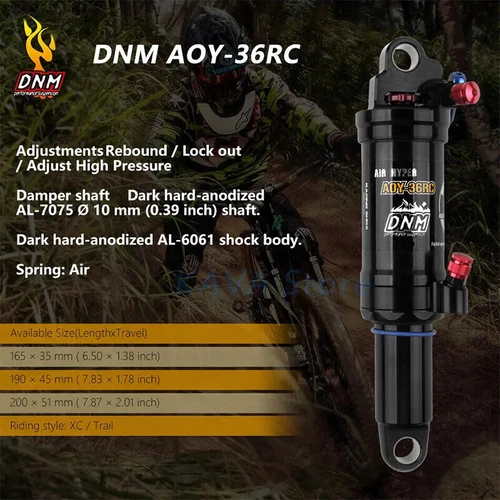 DNM AO-36RC Mountain Bike Dual Air Rear Shock MTB Downhill Bicycle 165/190/200mm - Bild 8 von 11