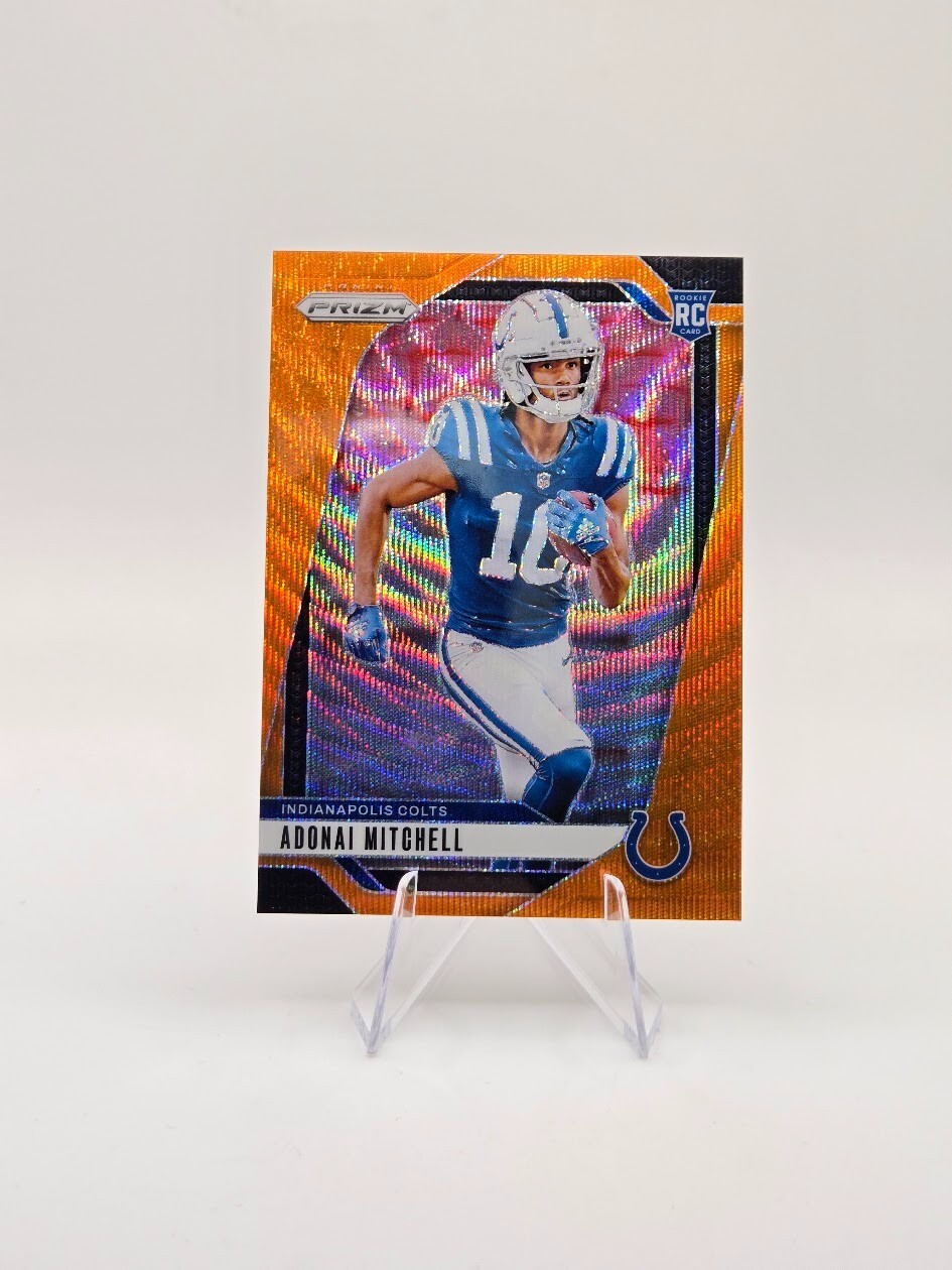 Adonai Mitchell 2024 Panini Prizm RC Orange Wave SP /60 #303 Colts