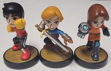 Nintendo Mii Brawler, Gunner, Swordfighter Amiibo Super Smash Bros. Loose.