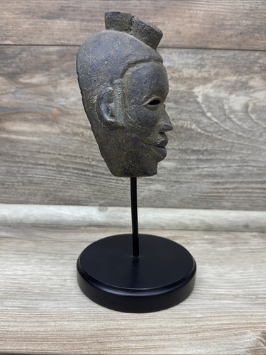 Mini Baule Portrait Hemet Mask from Cote d'Ivoire Africa - Picture 2 of 6