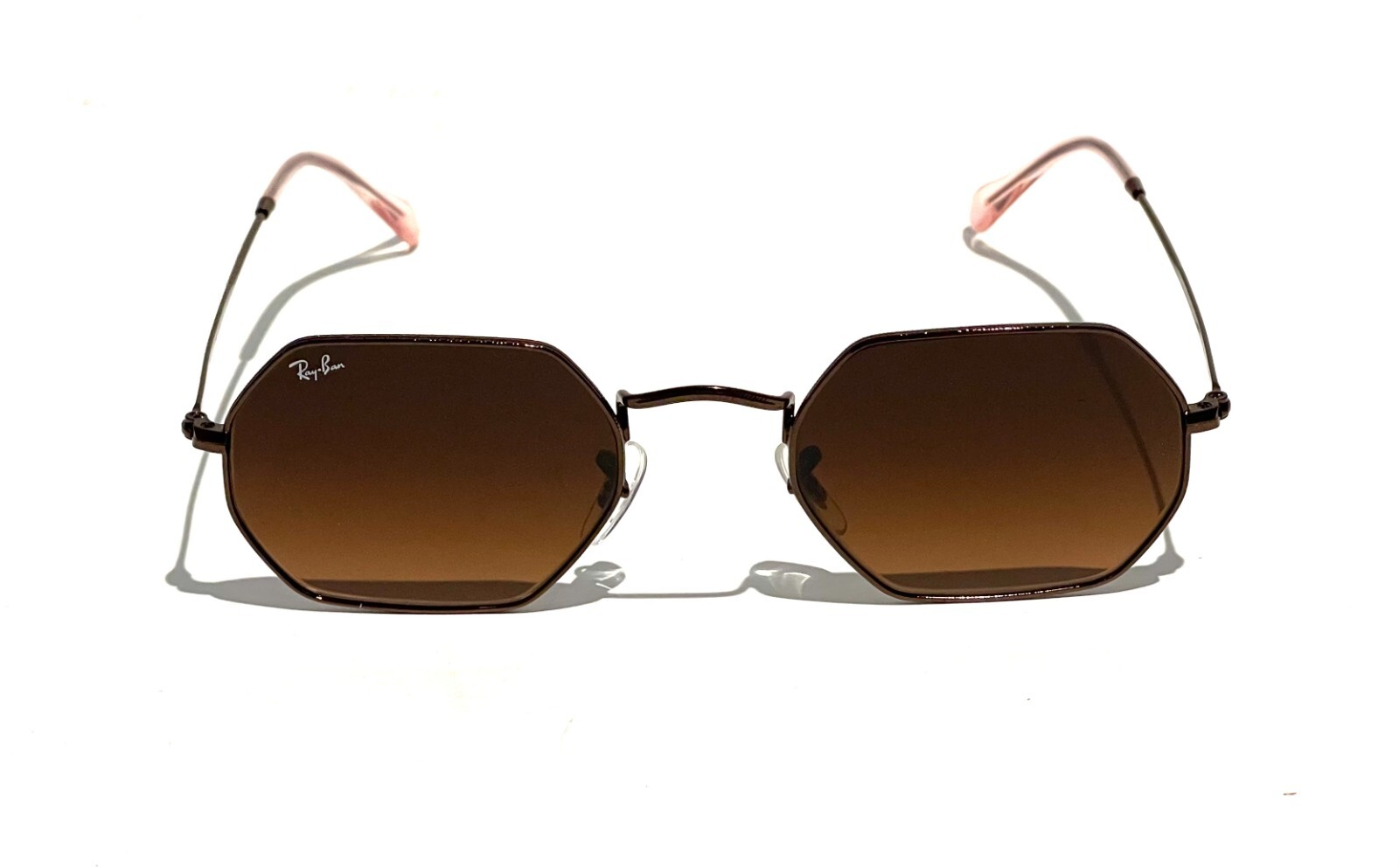 Ray-Ban Octagonal RB3556N 9069A5 Brown Gradient Lens with Copper Frame 53mm